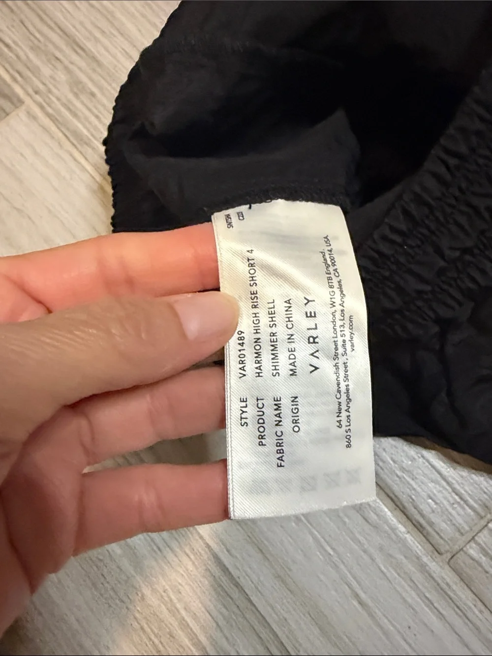 Varley Black Drawstring Performance Running Shorts